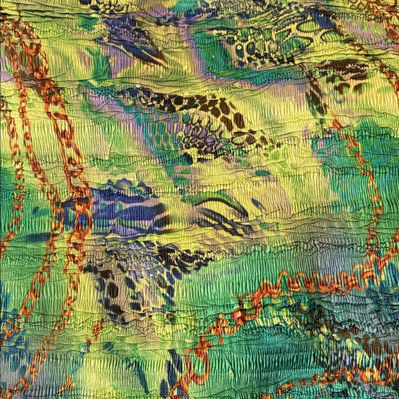 Alberto Makali Set cardigan and sleeveless top, green/ brown, vintage luxury , M - Picture 10 of 12